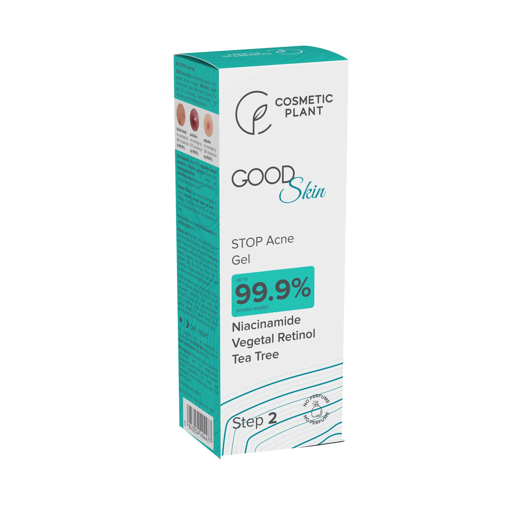 Good Skin Stop Acne Gel cu Niacinamida Vegetal Retinol si Tee Trea Oil 30 mililitri Cosmetic Plant