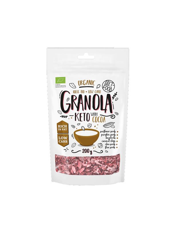 Granola cu Cacao Keto Bio 200 grame Diet Food