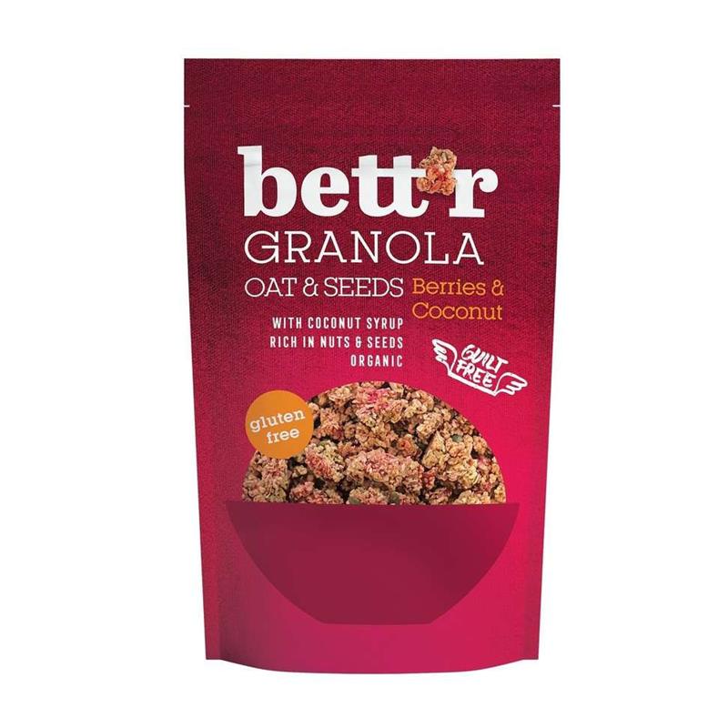 Granola cu Cirese si Cocos fara Gluten Bio 300 grame Bett'r