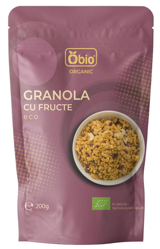 Granola cu Fructe Bio 200 grame Obio