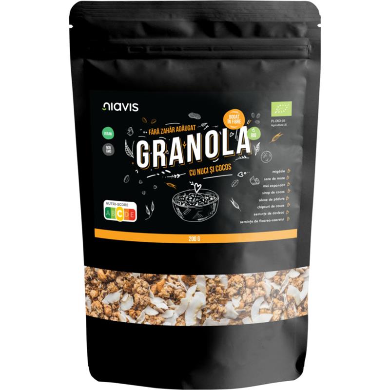 Granola cu Nuci si Cocos Bio 200 grame Niavis