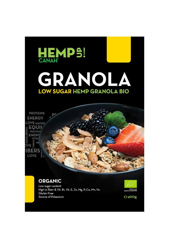 Granola Low Sugar cu Canepa 400 grame Canah