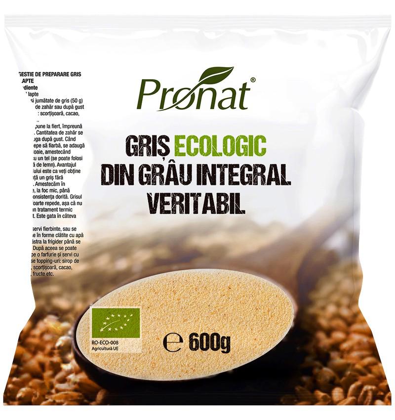 Gris Bio din Grau Integral Veritabil Pronat 600gr