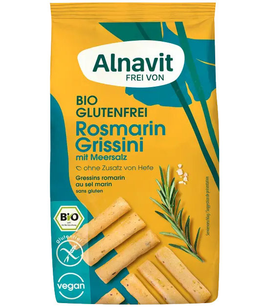 Grisine cu Rozmarin Fara Gluten Bio 100 grame Alnavit