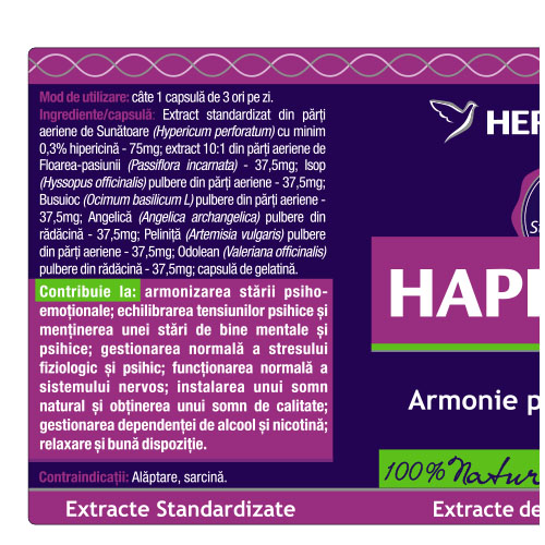 Happy Vibe 60 capsule Herbagetica