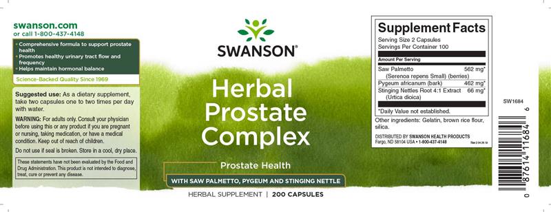 Herbal Prostate Complex 200 complex Swanson