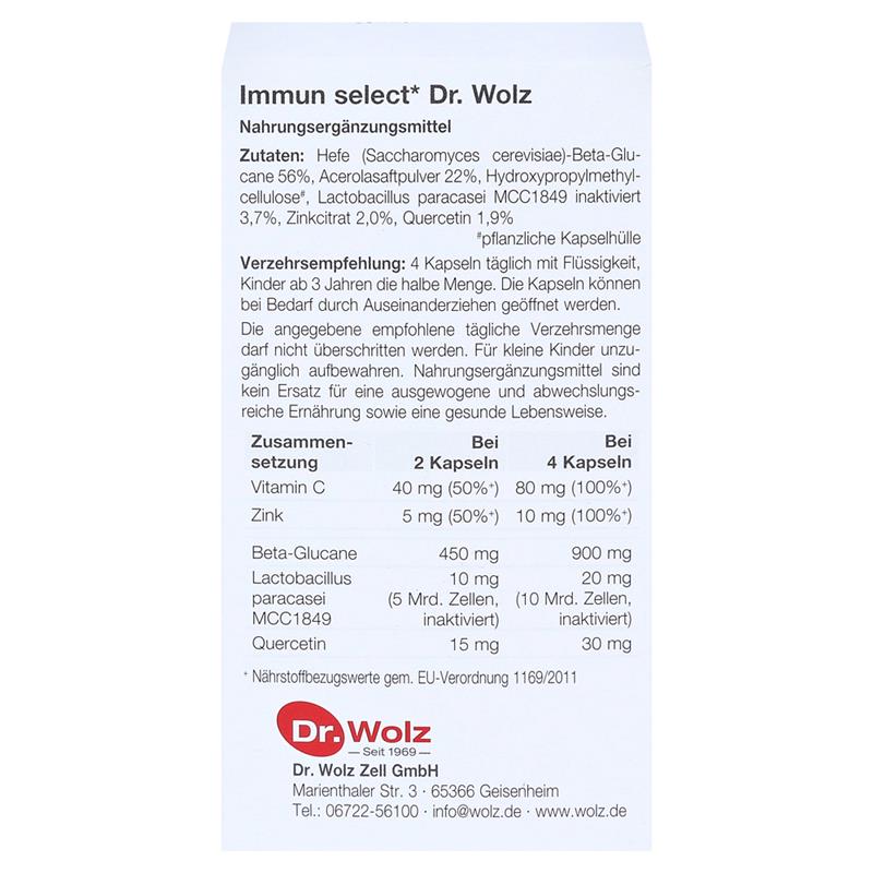 Immun Select 120 capsule Dr.Wolz