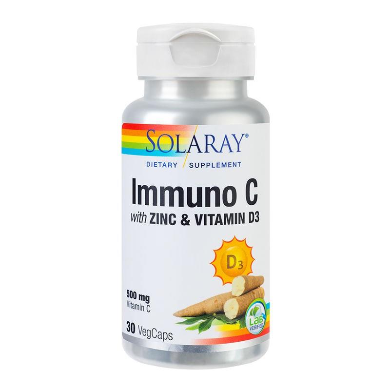 Immuno C Plus Zinc si Vitamina D3 Solaray 30cps Secom