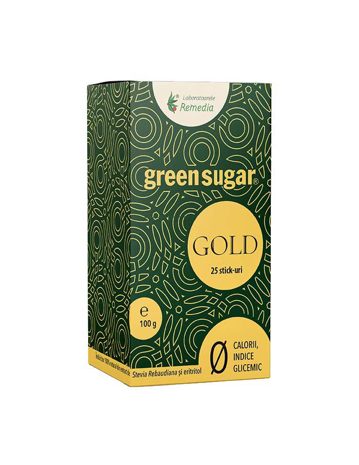 Indulcitor Green Sugar Gold 25 sticks Laboratoarele Remedia