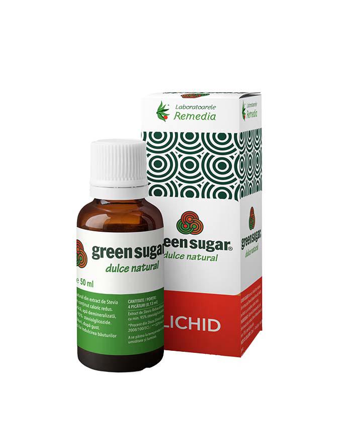 Indulcitor Lichid Green Sugar 50 mililitri Laboratoarele Remedia