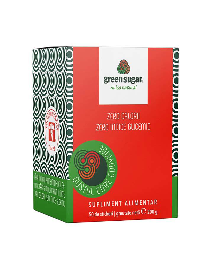 Indulcitor Natural Green Sugar 50 Sticks Laboratoarele Remedia