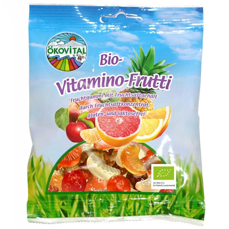 Jeleuri cu Fructe si Vitamine Fara Gluten si Lactoza Bio 100 grame Okovital