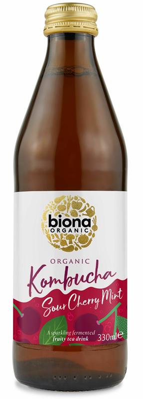 Kombucha cu Visine si Menta Bio 330 mililitri Biona
