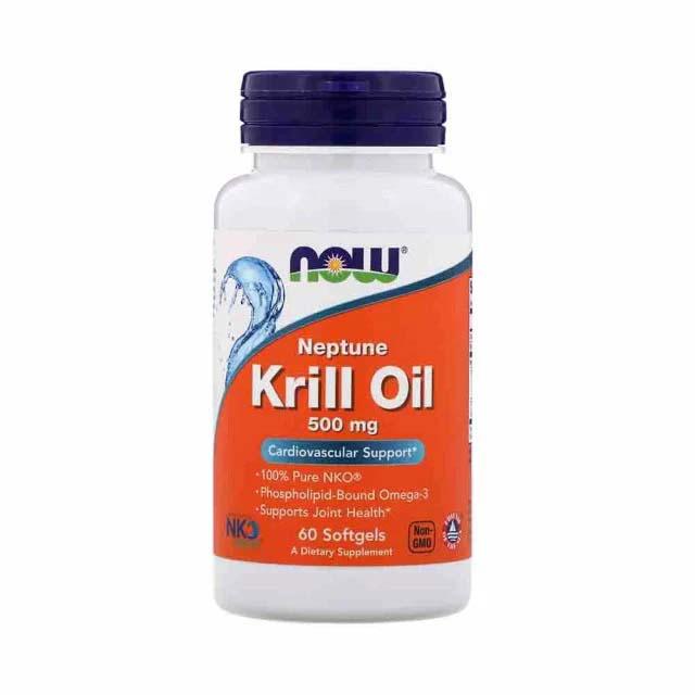 Krill Oil Neptune (Ulei Krill) NKO 500 miligrame 60 capsule Now Foods