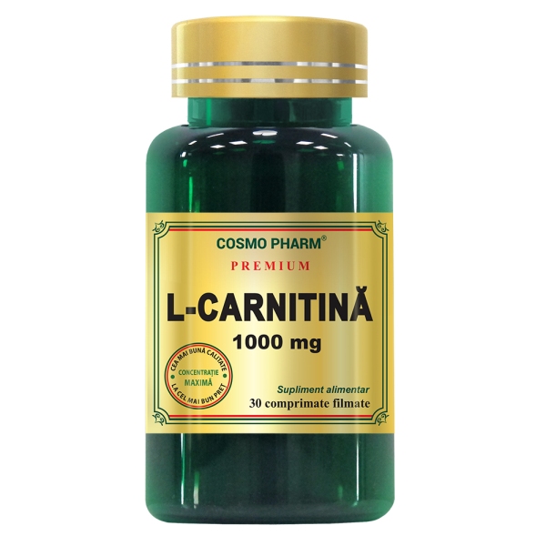 L-Carnitina 1000 miligrame 30 capsule Cosmo Pharm