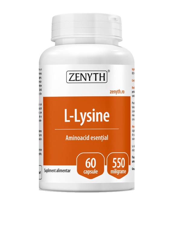 L-Lysine 550 miligrame 60 capsule Zenyth