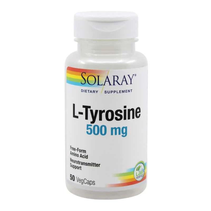L - Tyrosine 500mg Solaray Secom 50cps