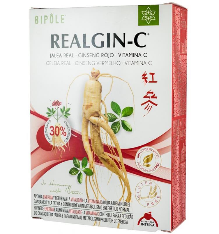 Laptisor de Matca cu Ginseng Rosu si Vitamina C Realgin-C 20 fiole Bipole