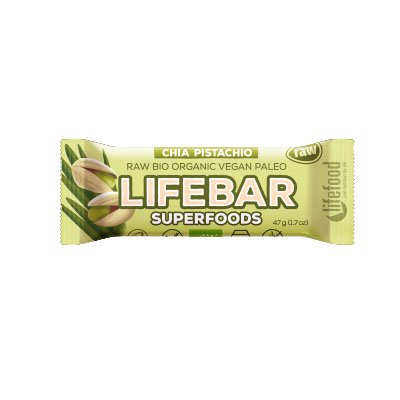 Lifebar Baton cu Chia si Orz Verde Raw Bio Lifefood 47gr