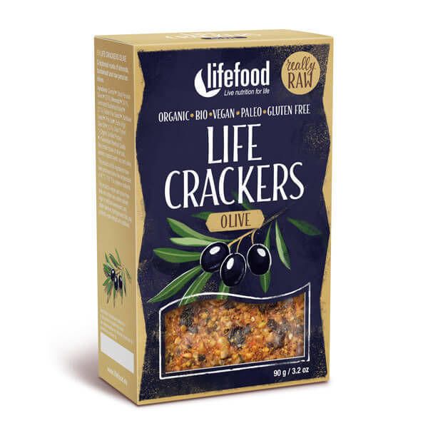 Lifecrackers cu Masline Raw Bio Lifefood 90gr