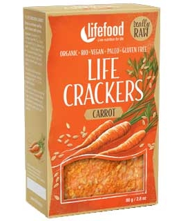 Lifecrackers cu Morcovi Raw Bio Lifefood 80gr