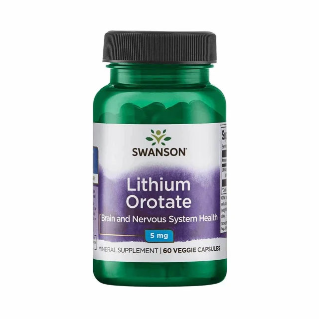 Lithium Orotate ( Litiu Orotat) 5 miligrame 60 capsule Swanson