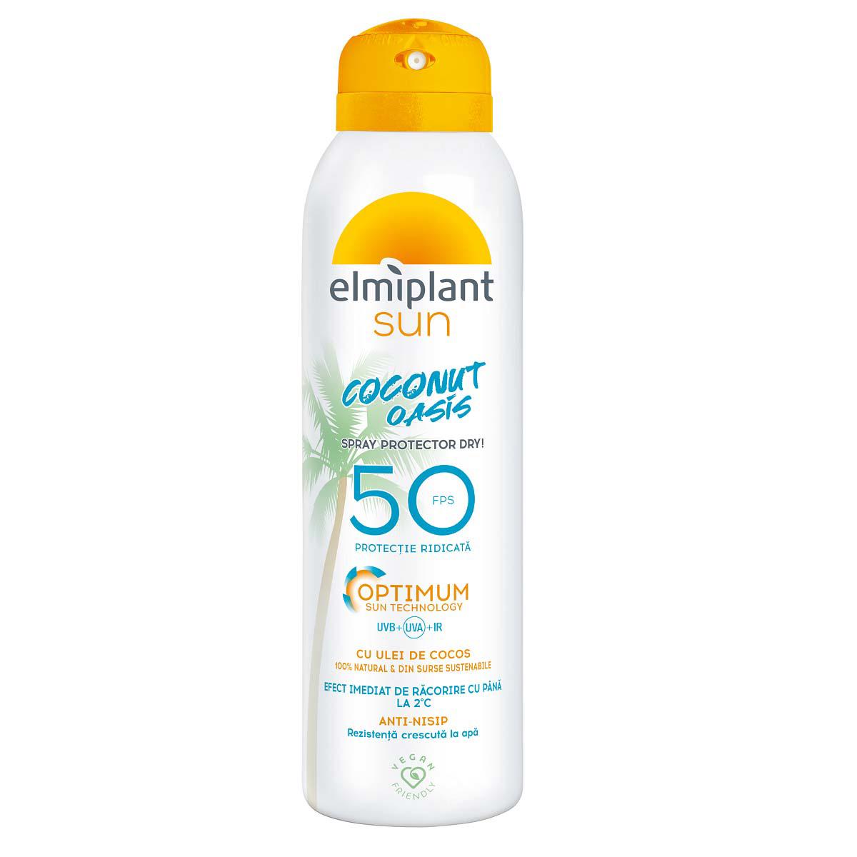 Lotiune pentru Protectie Solara SPF 50 Coconut Oasis 150 mililitri Elmiplant