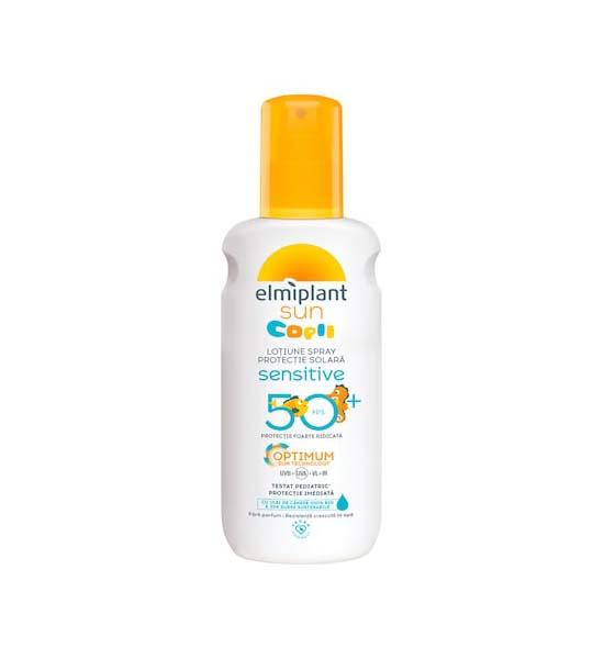 Lotiune Spray pentru Copii cu Protectie SPF 50+ Sensitive 200 mililitri Elmiplant