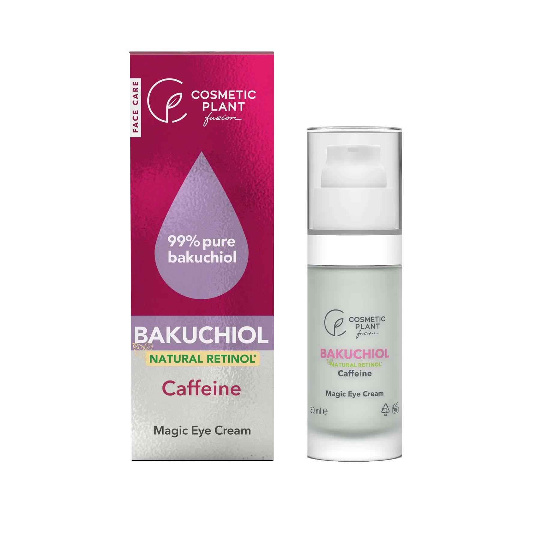 Magic Eye Cream cu 99% Bakuchiol pur (Natural Retinol*) și Cafeina 30 mililitri Cosmetic Plant
