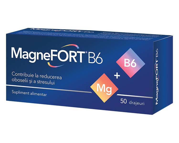 Magnefort B6 50 drajeuri Biofarm