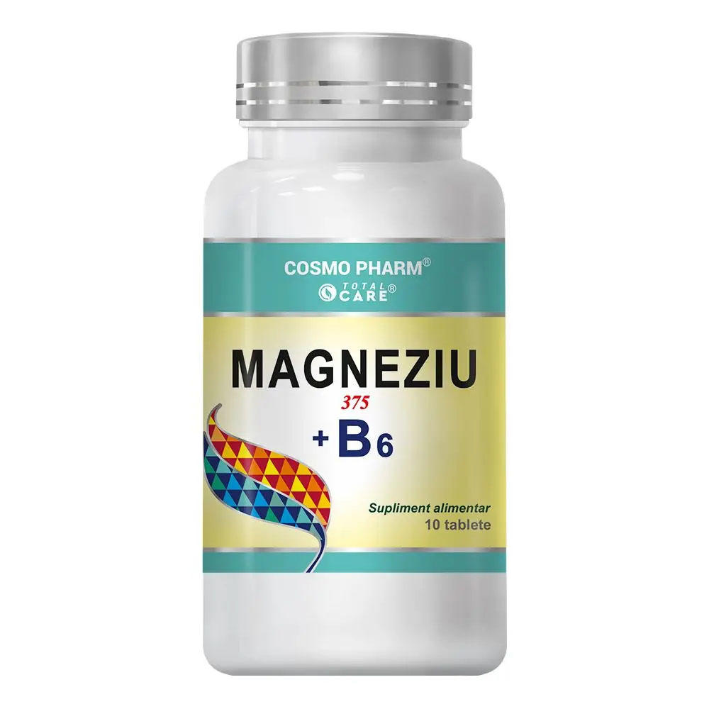 Magneziu 375 miligrame + B6 10 comprimate Cosmo Pharm