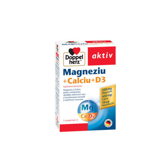 Magneziu + Calciu + Vitamina D3 30 comprimate Doppelherz