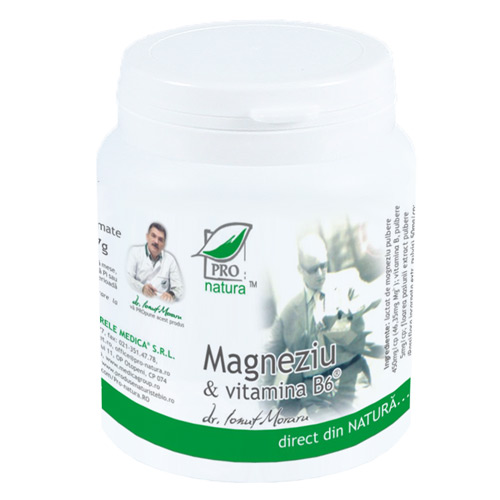 Magneziu cu Vitamina B6 150 capsule Medica