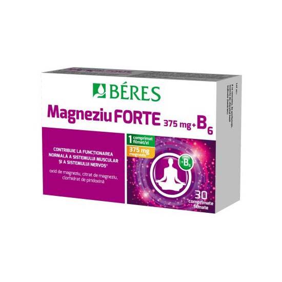 Magneziu Forte 375 miligrame + B6 30 comprimate filmate Beres