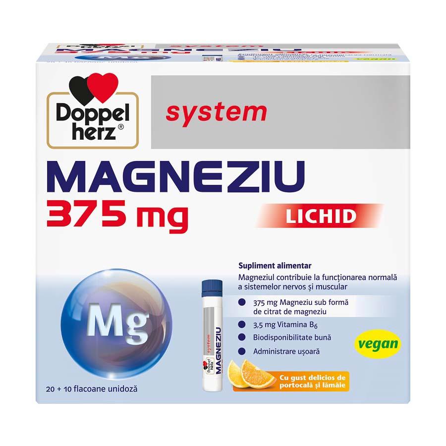 Magneziu Lichid System 375 miligrame 30 flacoane Doppelherz