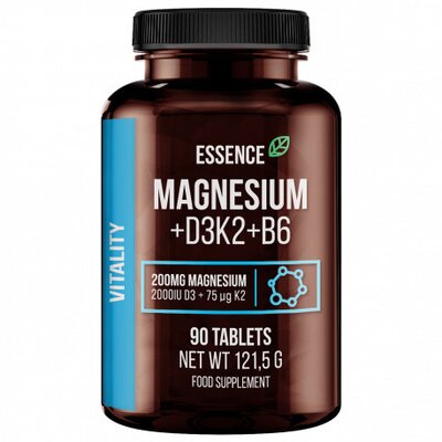 Magneziu + Vitamina D3, K2 si B6 90 tablete Essence