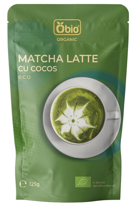 Matcha Latte cu Cocos Bio 125 grame Obio