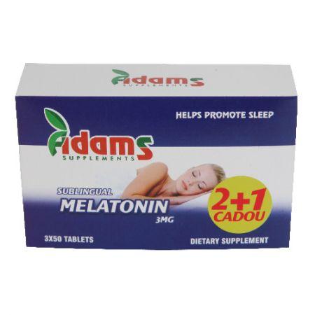 Melatonina 3mg Adams Vision 50cpr 2+1 cadou