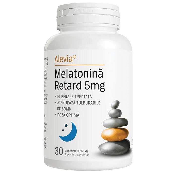 Melatonina Retard 5 miligrame 30 comprimate Alevia