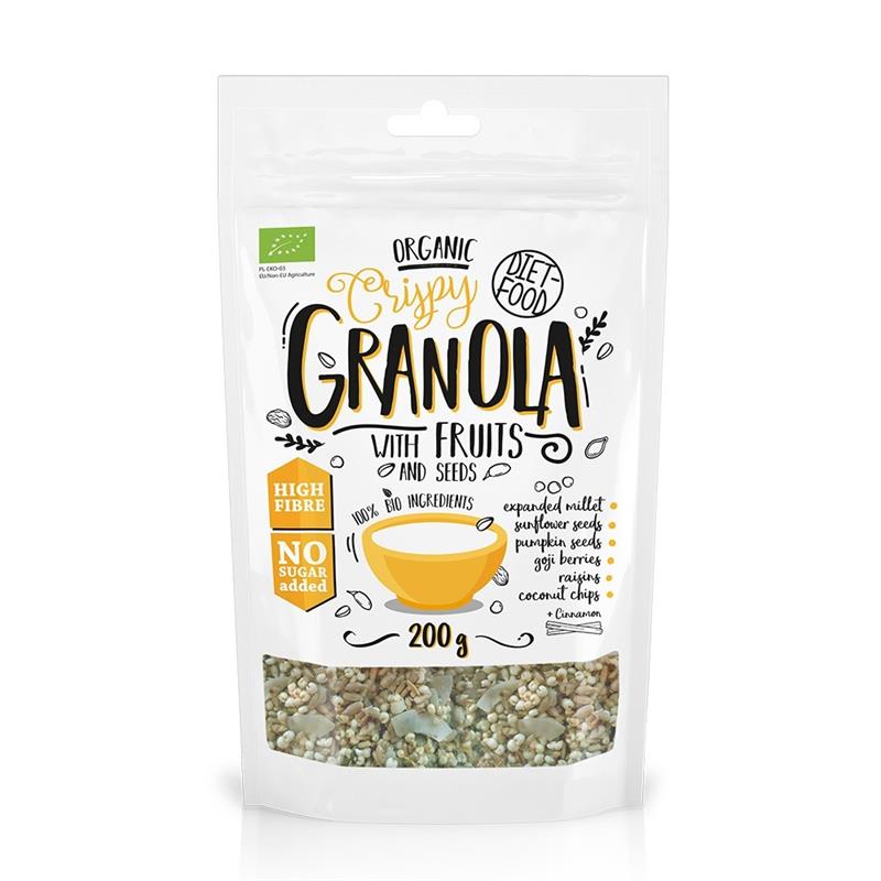 Mic Dejun Granola cu Fructe Bio Diet Food 200gr