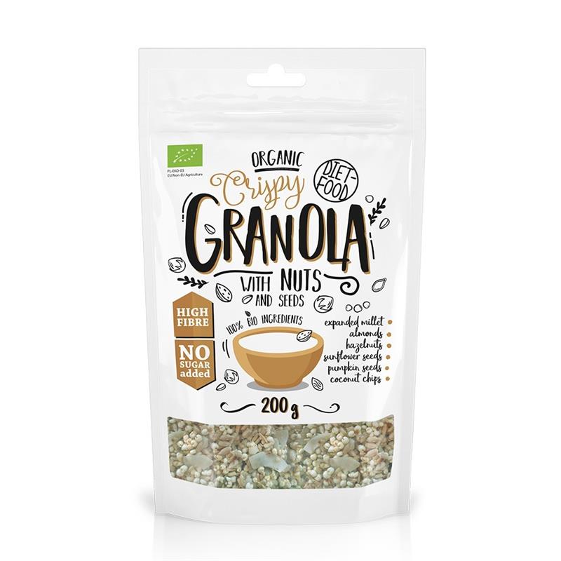 Mic Dejun Granola cu Nuci Bio Diet Food 200gr