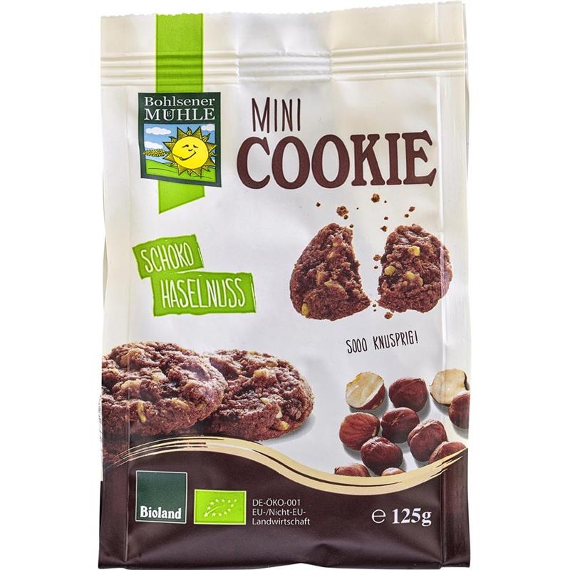 Mini Biscuiti cu Ciocolata si Alune Bio 125 grame Bohlsener Muhle