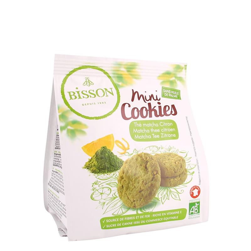 Mini Cookies cu Ceai Matcha si Lamaie Bio 120gr Bisson