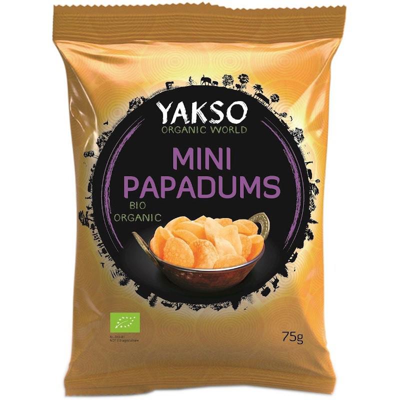 Mini Papadums din Linte Bio 75 grame Yakso
