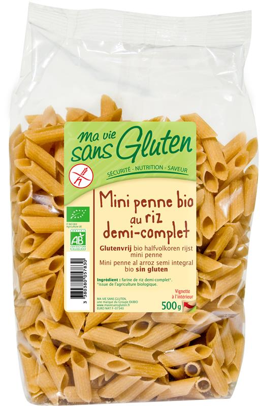 Mini Penne din Orez Semi-Integral Bio Ma Vie Sans Gluten 500gr