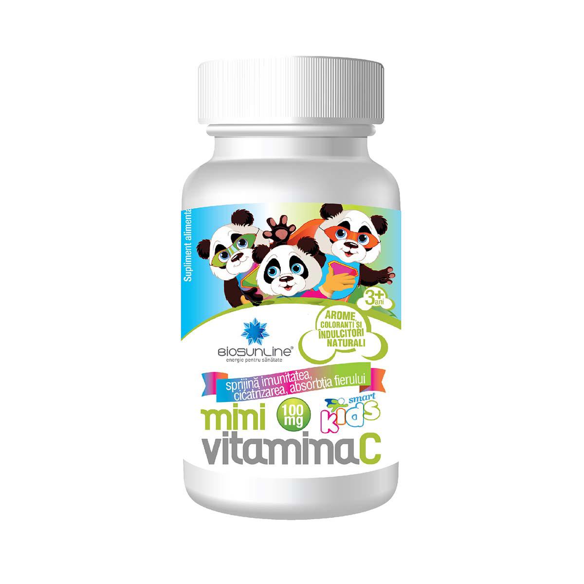 Mini Vitamina C pentru Copii BioSunLine 30 comprimate Helcor