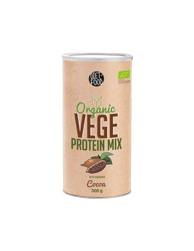 Mix de Proteine Vegane cu Cacao Bio 500 grame Diet Food