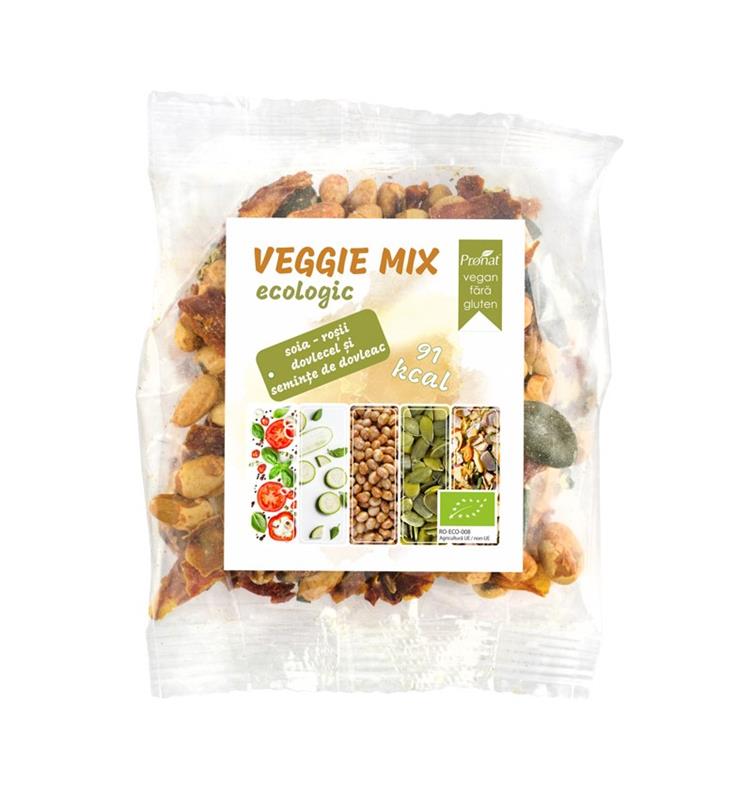 Mix de Soia, Seminte de Dovleac, Rosii si Dovlecel Bio Veggie 20gr Pronat