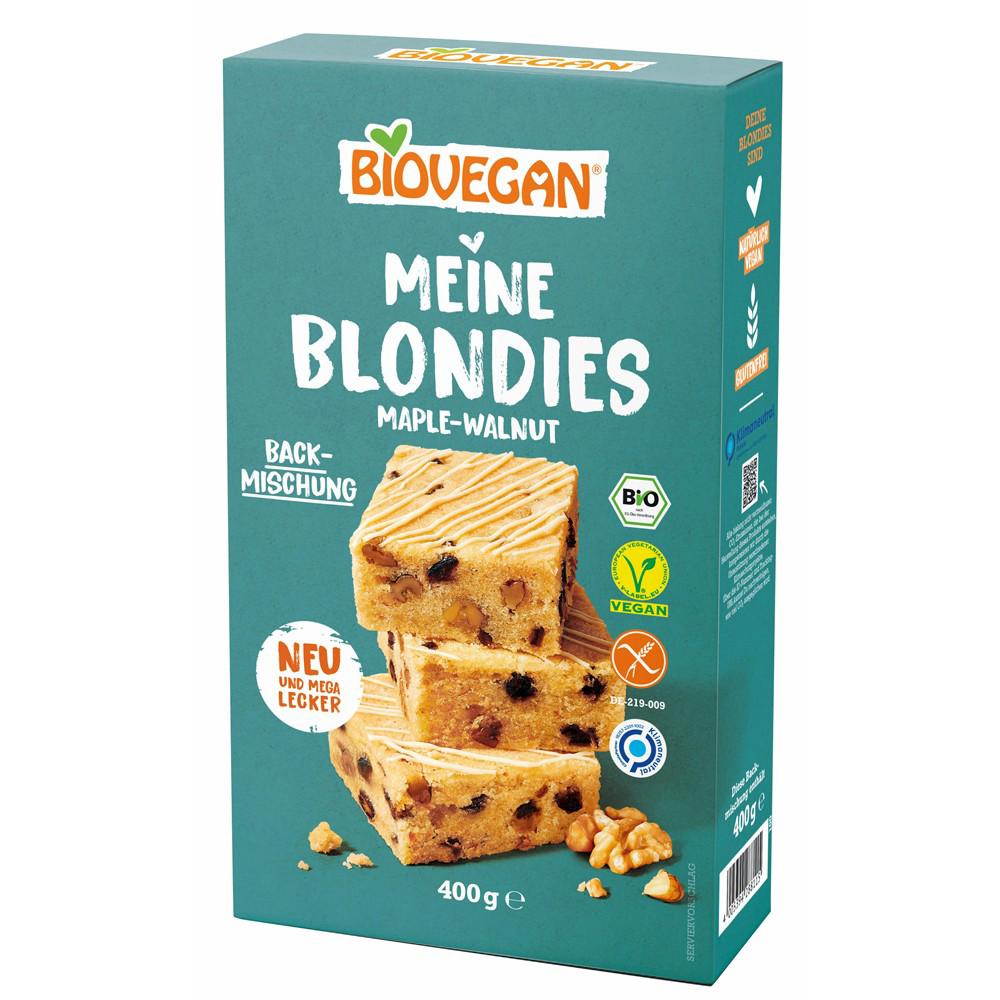 Mix pentru Blondies cu Nuci si Zahar de Artar fara Gluten Eco 400 grame Biovegan