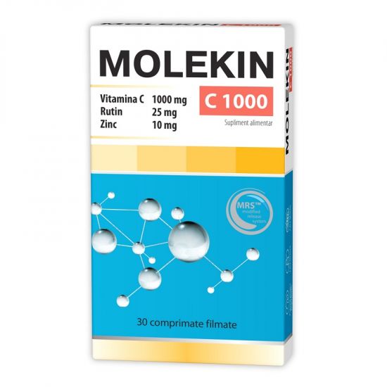Molekin C 1000 miligrame + Rutin 25 miligrame + Zinc 10 miligrame 30 capsule Zdrovit